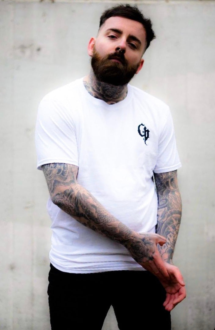 White OldHand Logo Tee