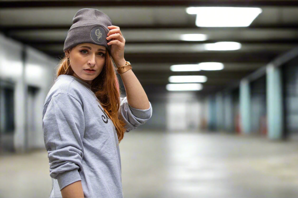 Graphite reflective beanie