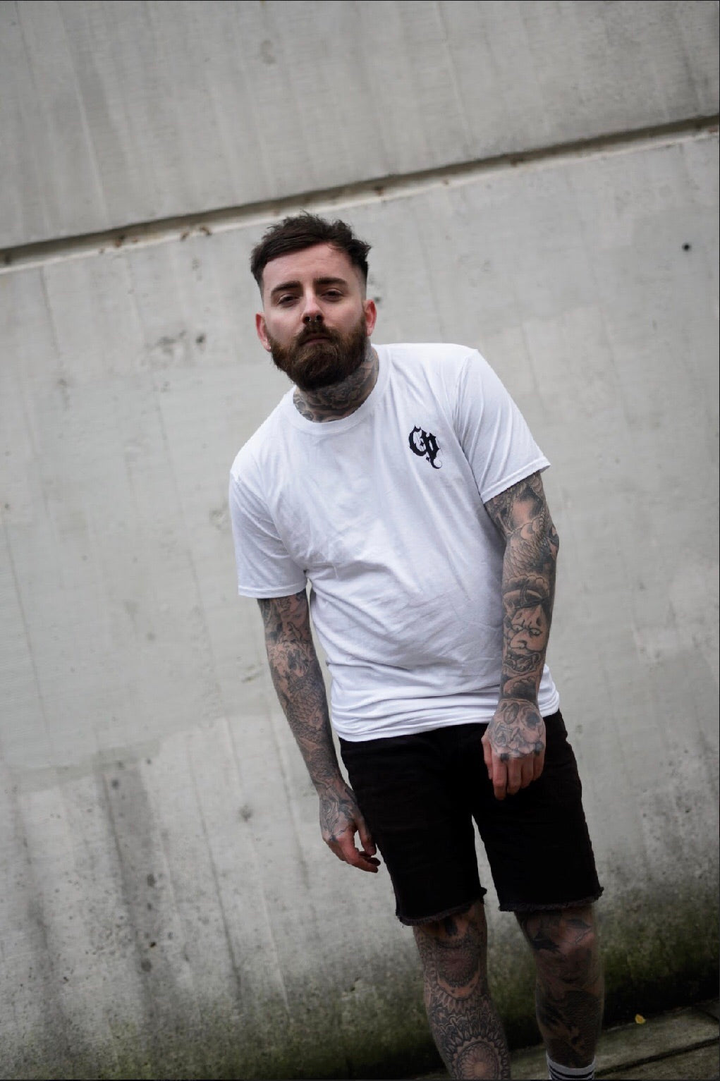 White OldHand Logo Tee