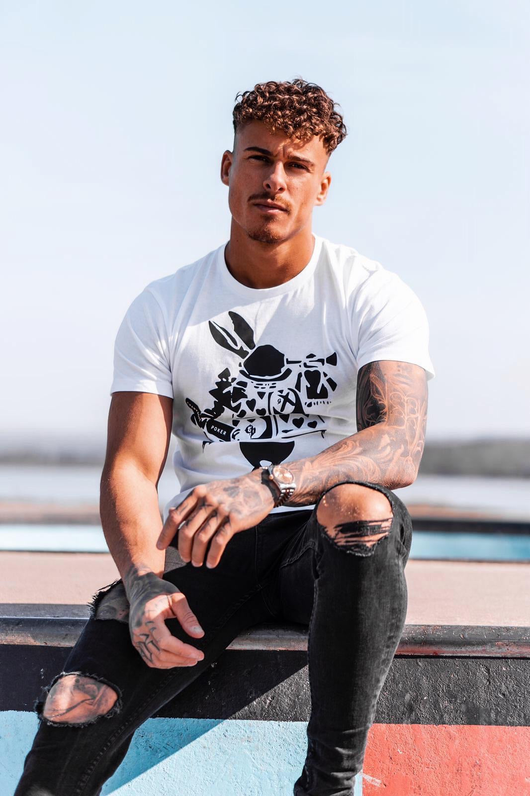 White Stencil Tee